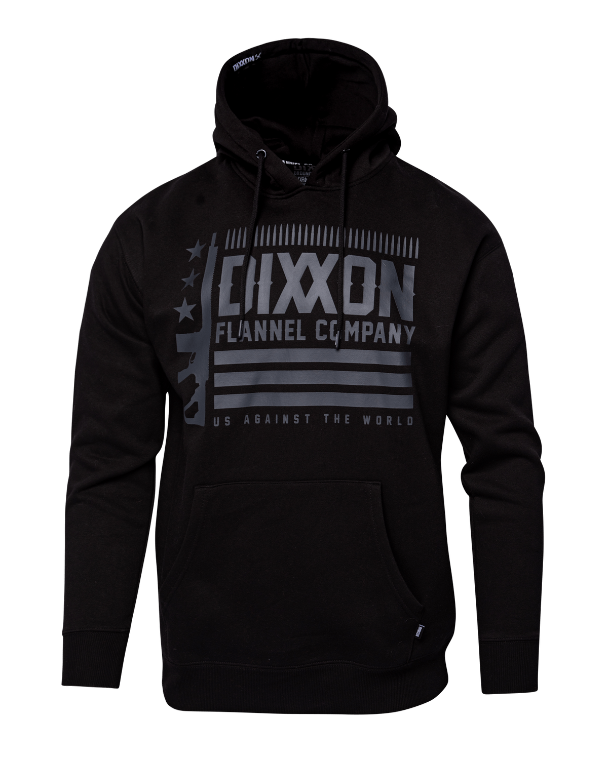 Charcoal Us Against The World Pullover Hoodie - Black - view 2