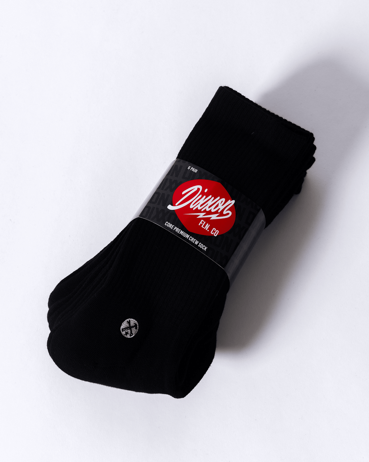 6pk Premium Core Crew Socks - Black - Dixxon Flannel Co. view 4