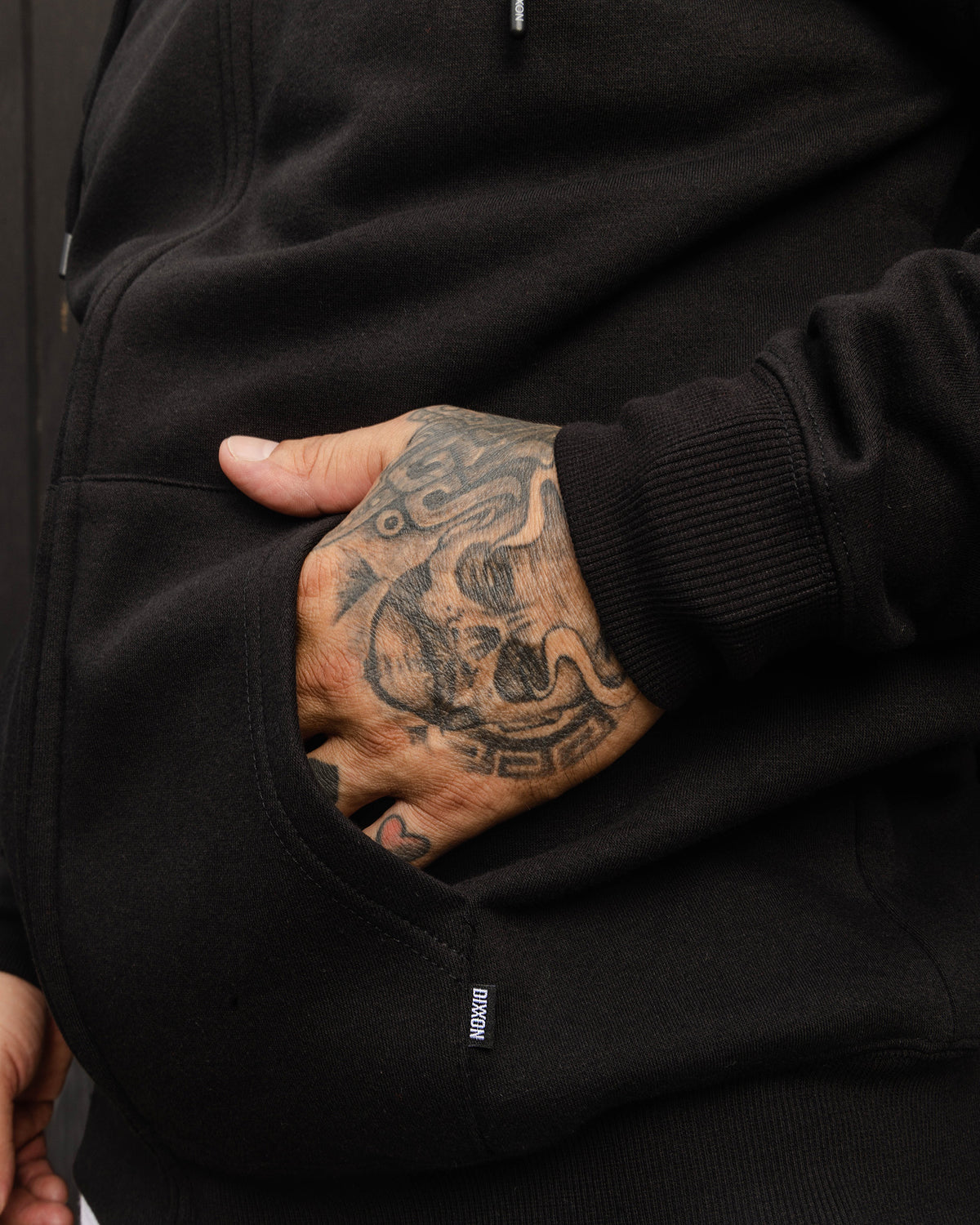 Gray & White Linked Zip Up Hoodie - Black - view 6