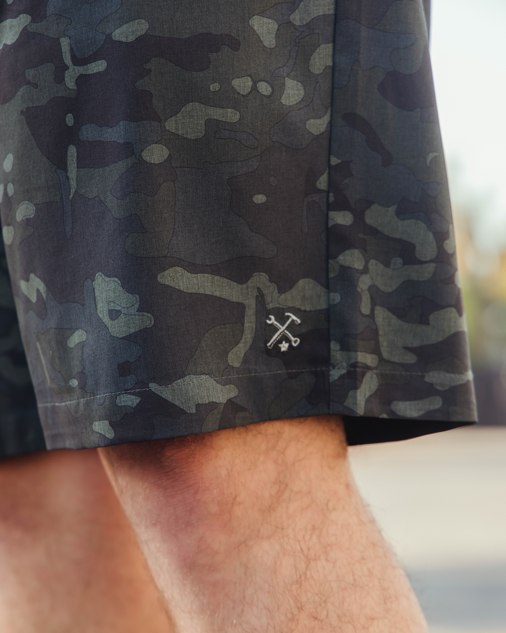 Hybrid Shorts - Black Camo - view 6