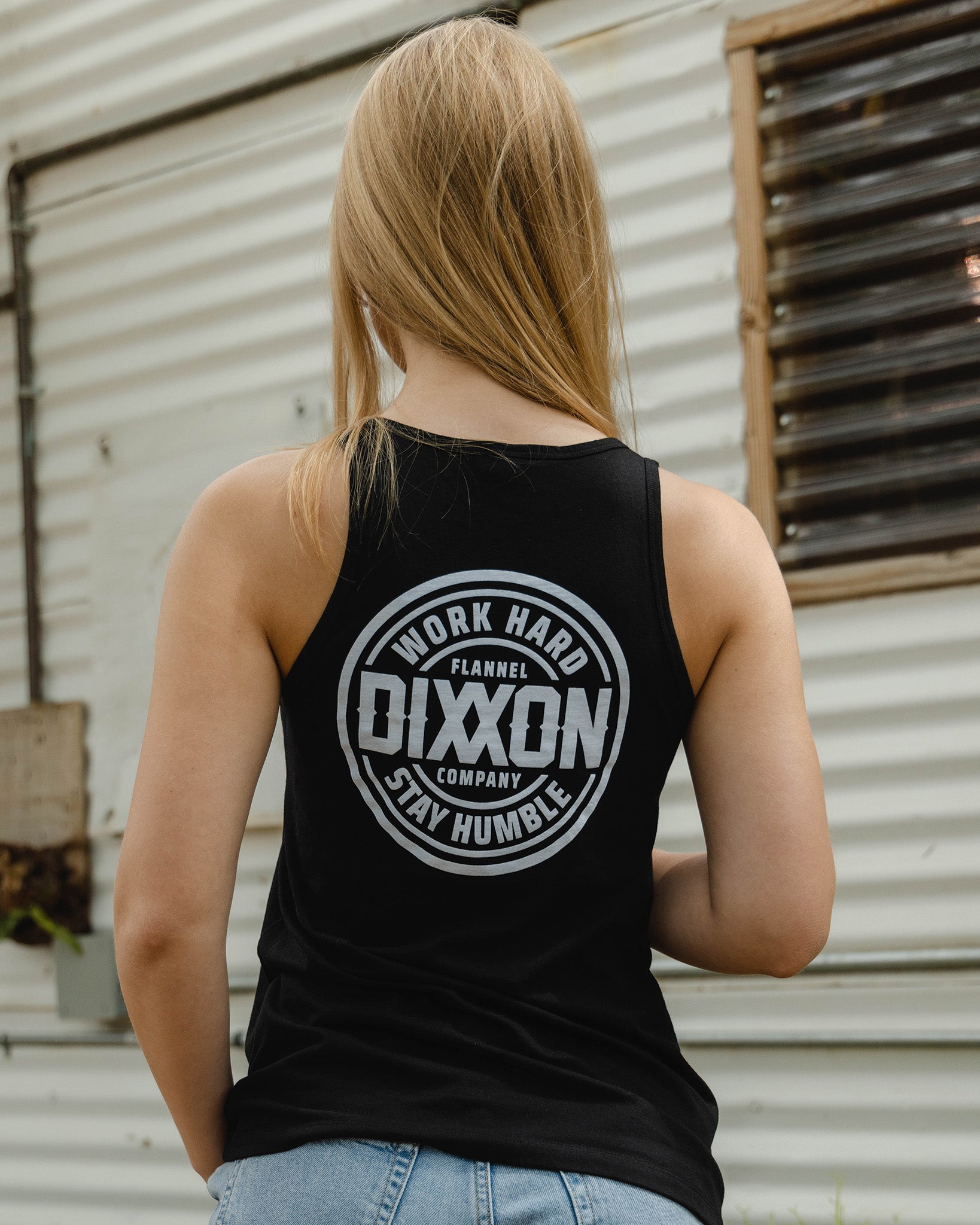 White Nuevo Corpo Tank - Black: Shop Dixxon Women's Apparel