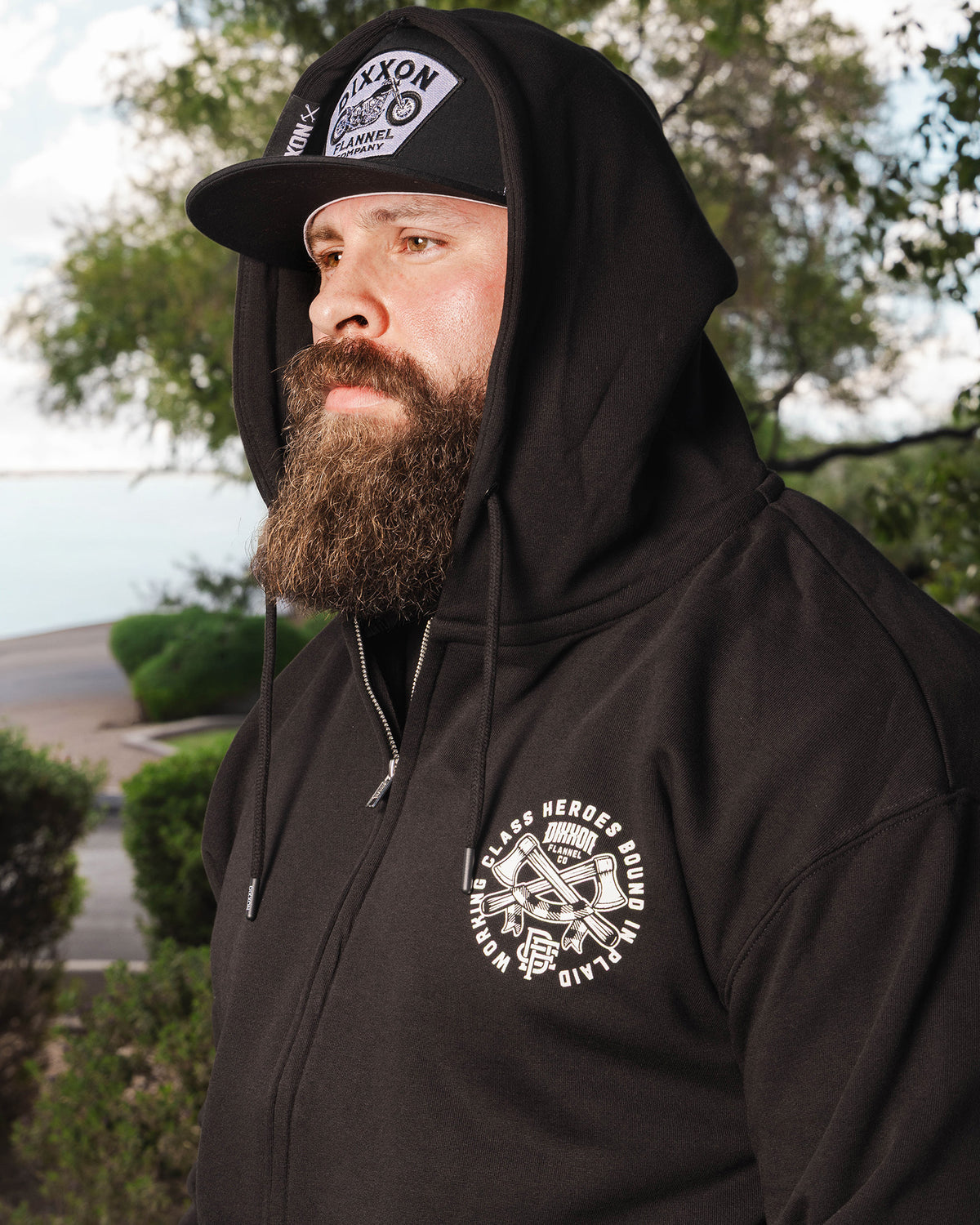 Bound In Plaid Zip Up - Black - view 5