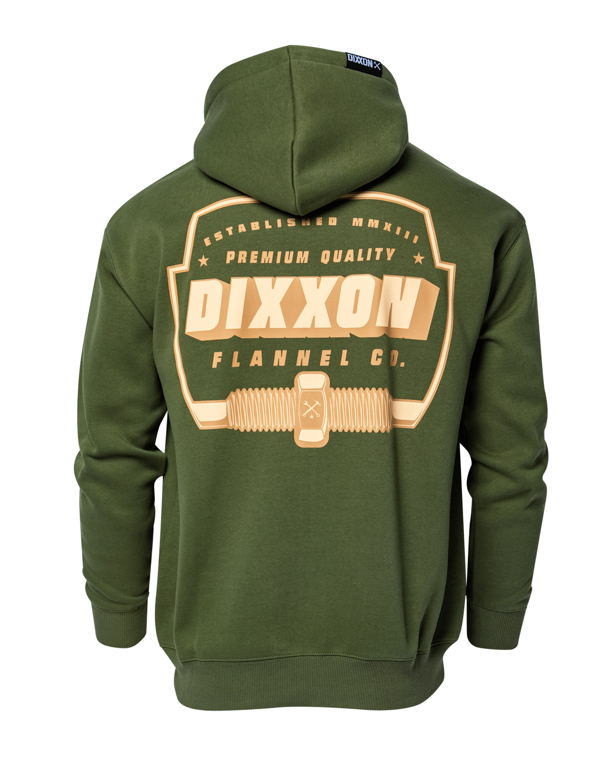 Tan Grille Zip Up Hoodie - O.D. Green view 2
