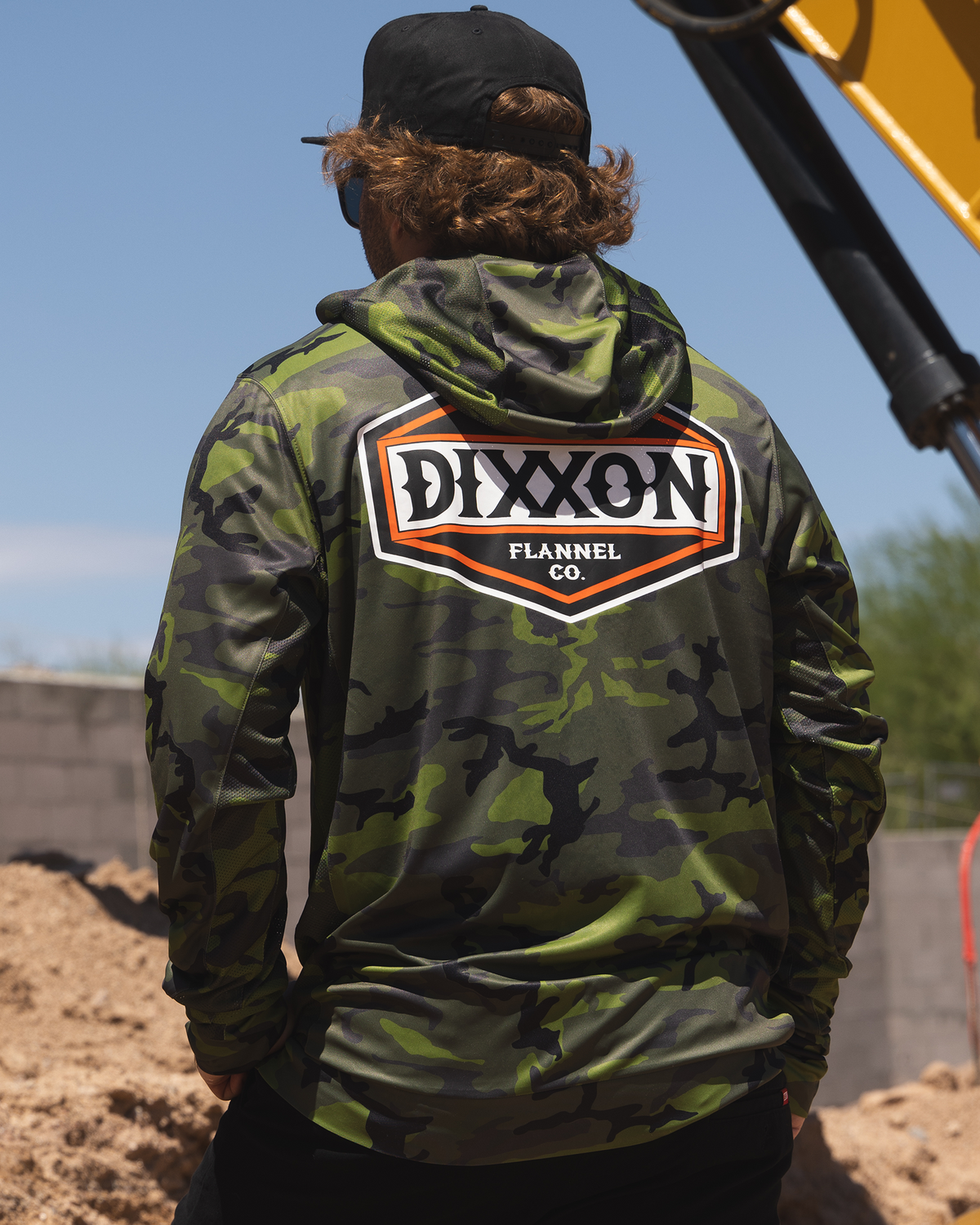 Branded UV Pullover Hoodie - OD Green & Camo view 1