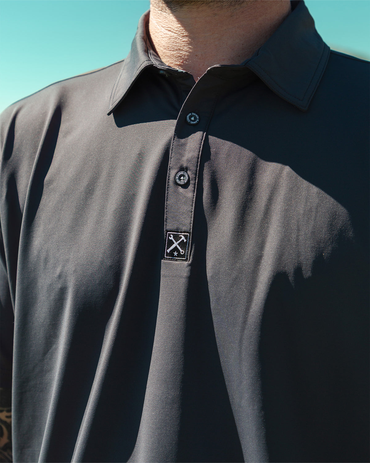 Solid Party Polo - Charcoal view 4