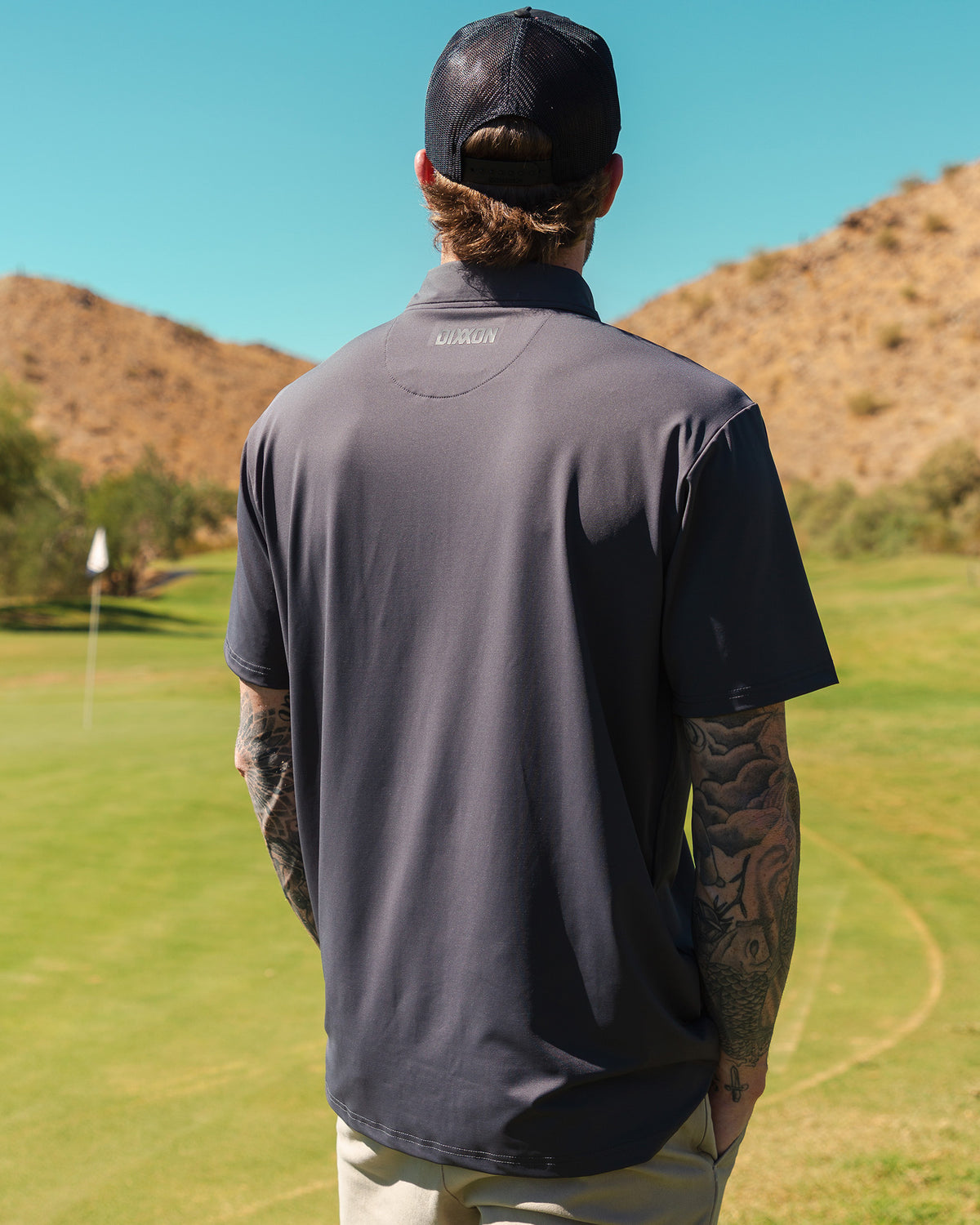 Solid Party Polo - Charcoal view 2
