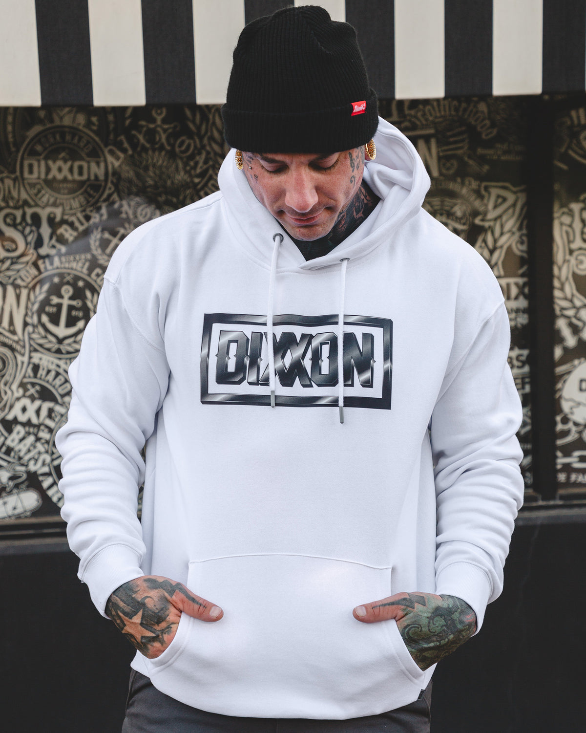 Chrome Pullover Hoodie - White view 3