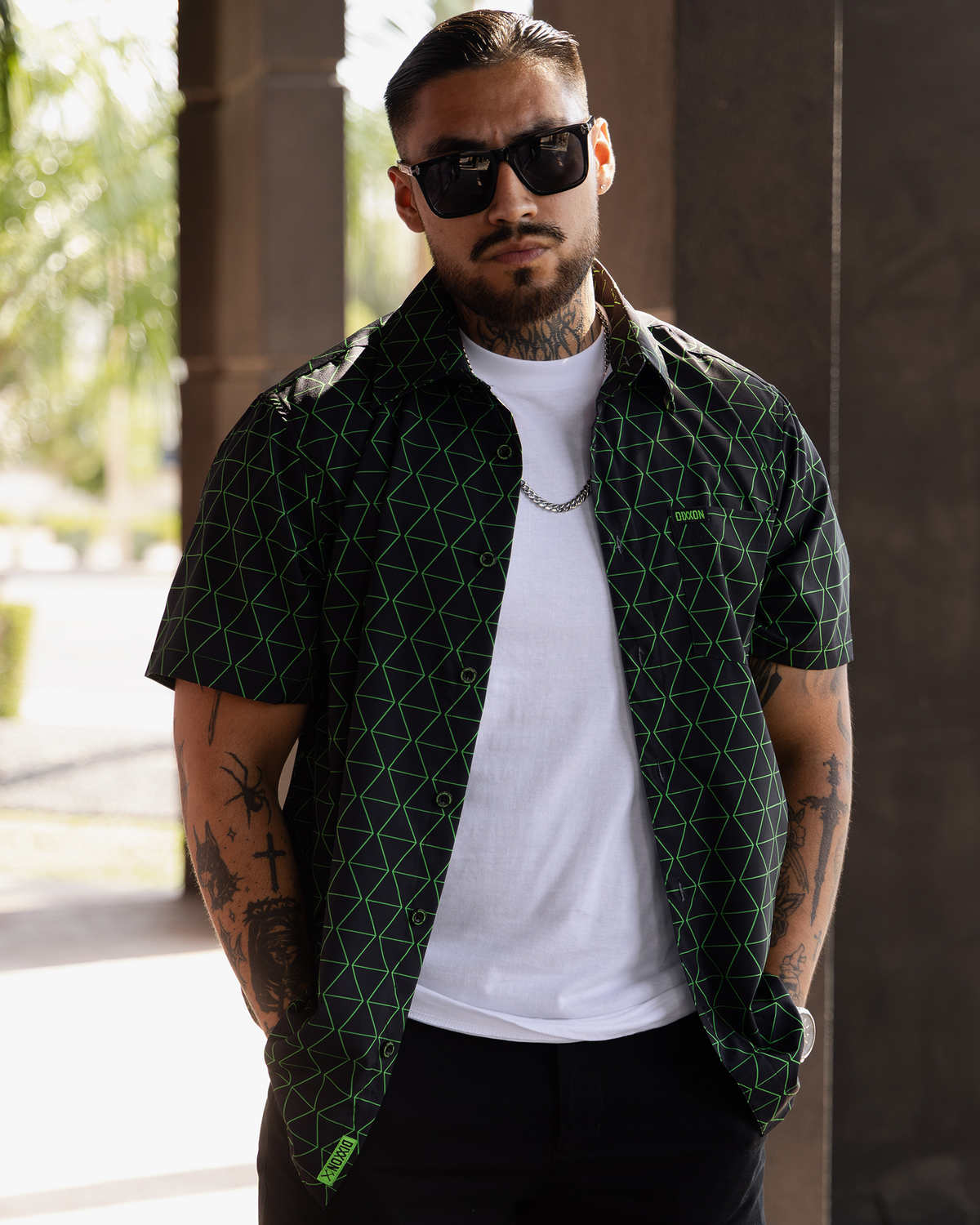 Enigma Party Shirt - Black & Green view 4