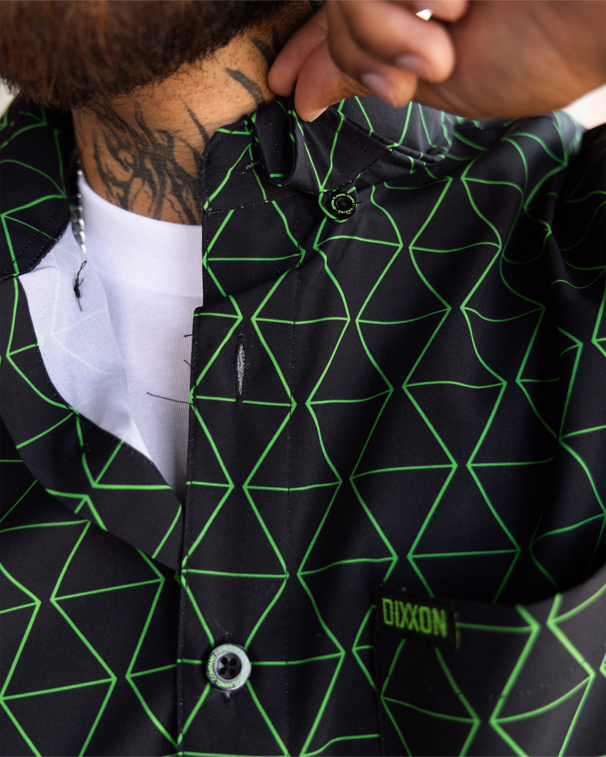 Enigma Party Shirt - Black & Green view 5