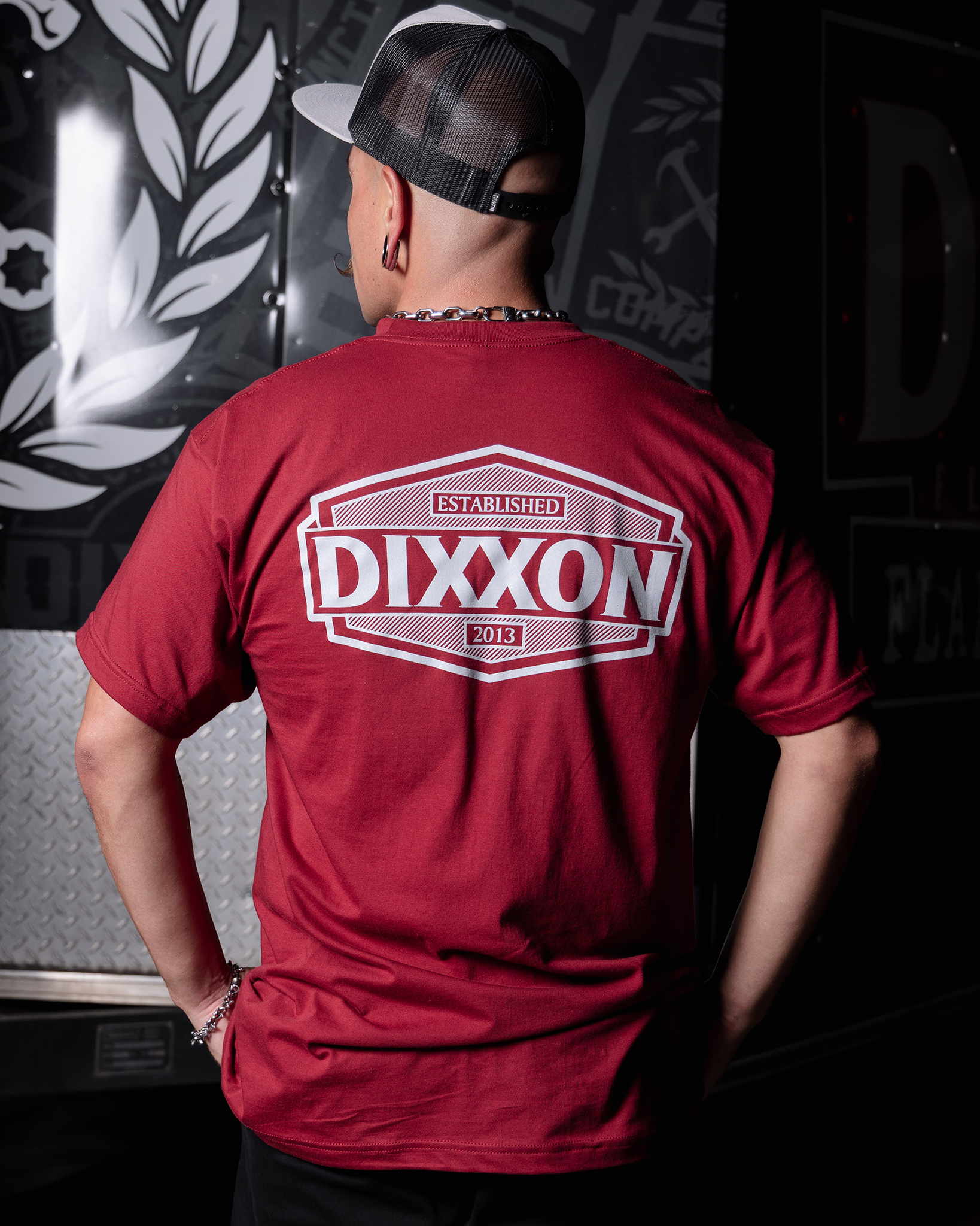 Gray Forge Hex T-Shirt - Cranberry view 2