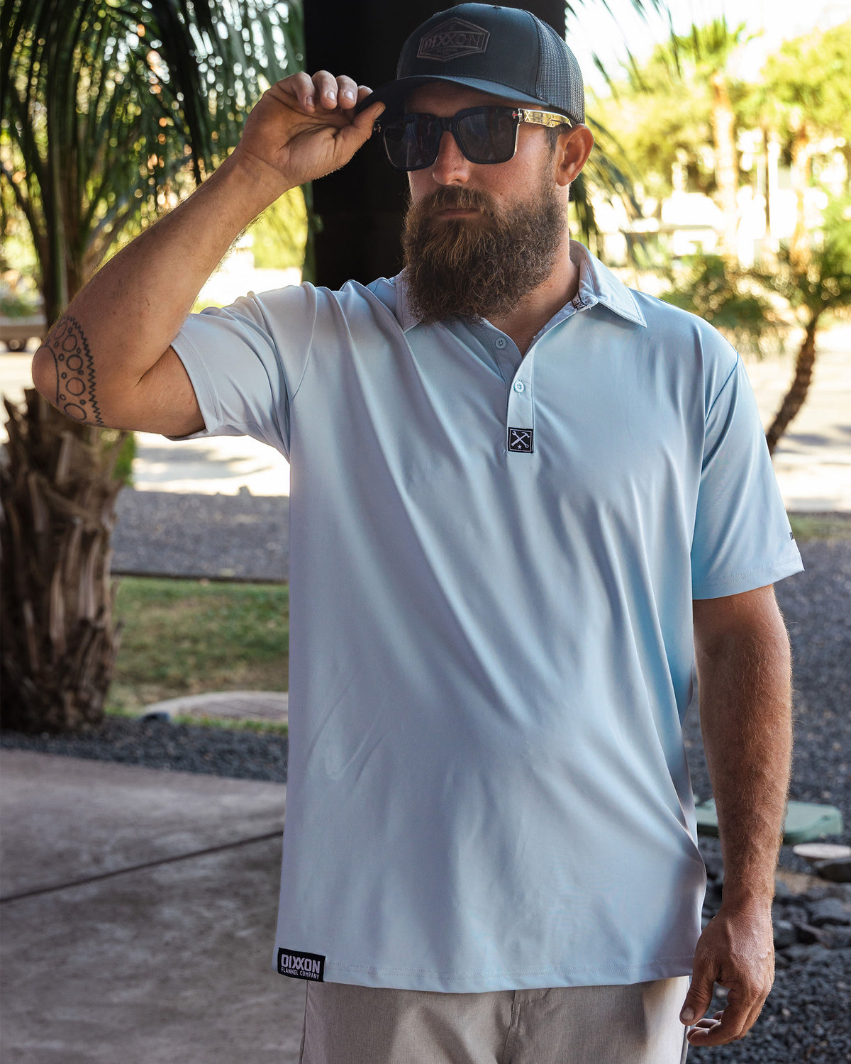 Solid Party Polo - Light Blue view 3