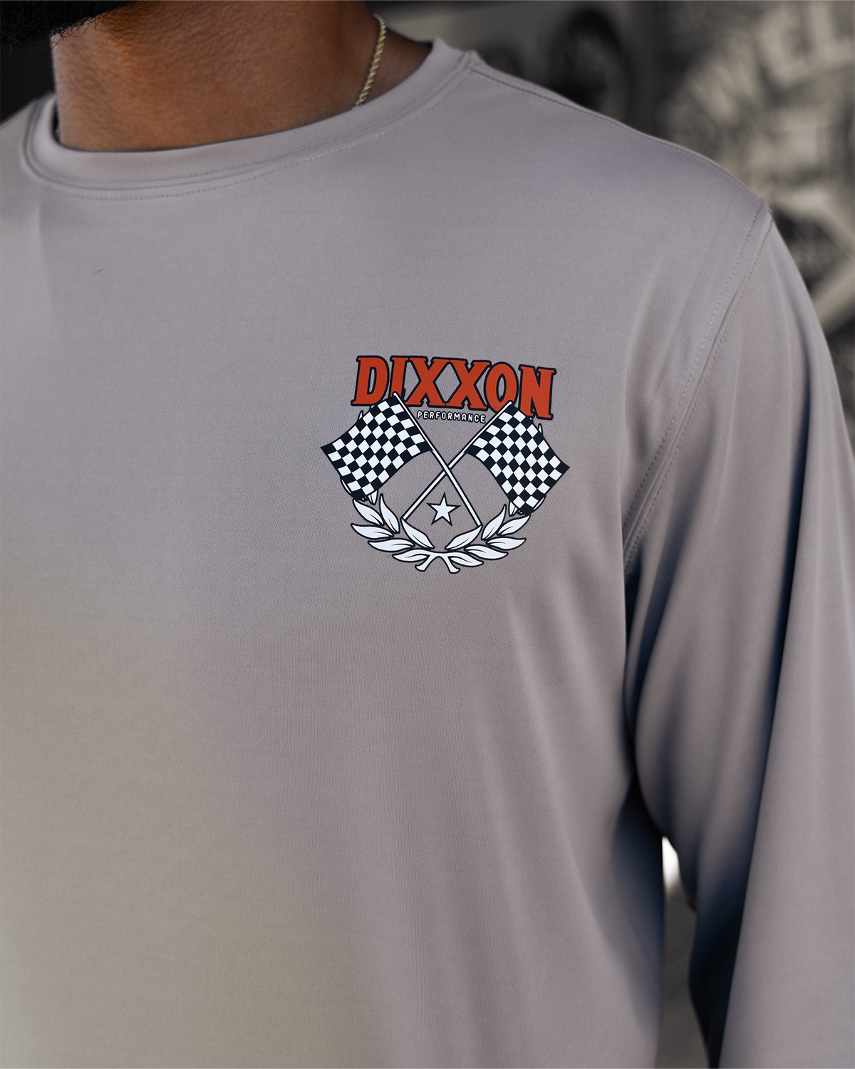 Race Day UV Long Sleeve T-Shirt - Gray view 4