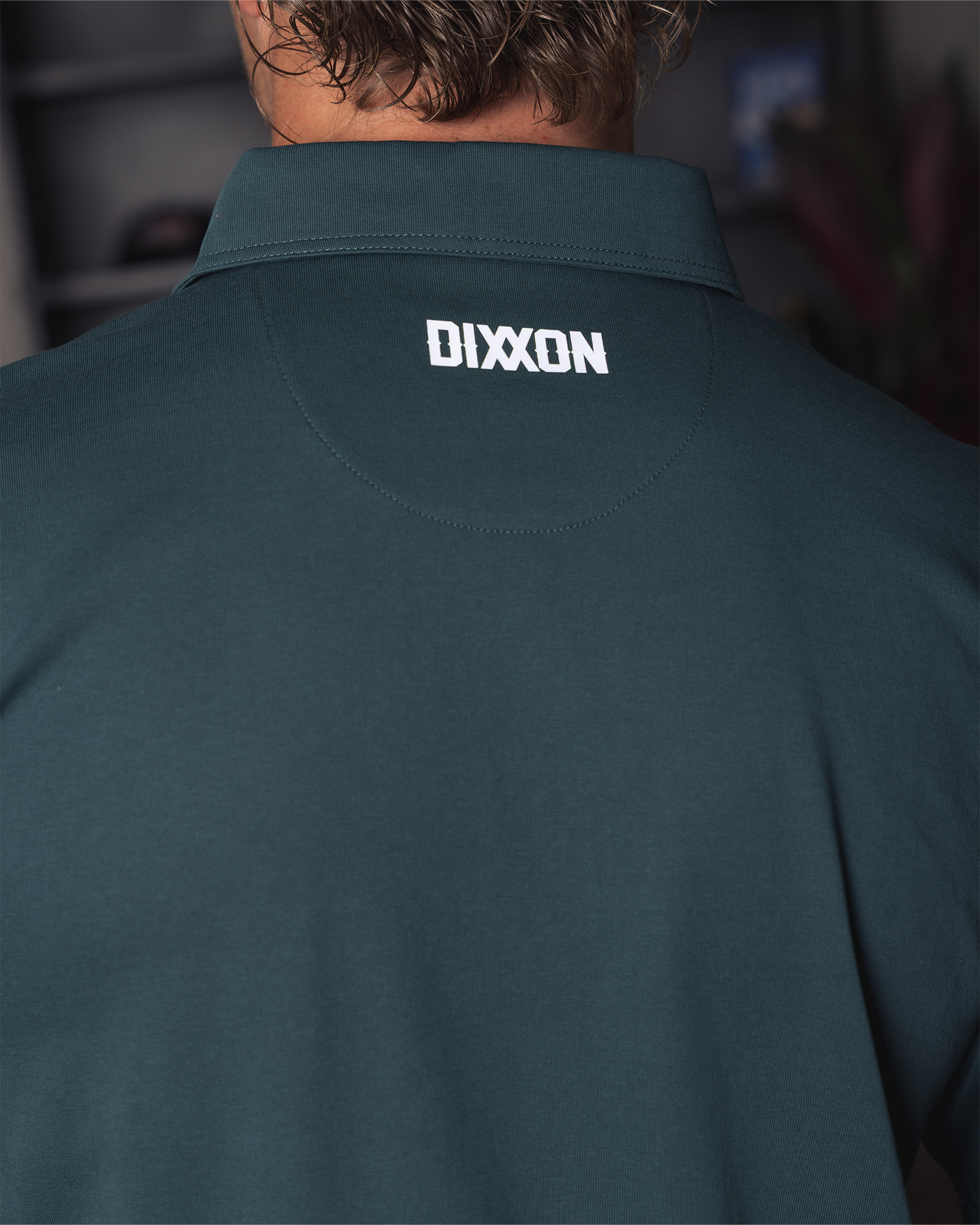 White Stripe Premium Polo - Green view 7