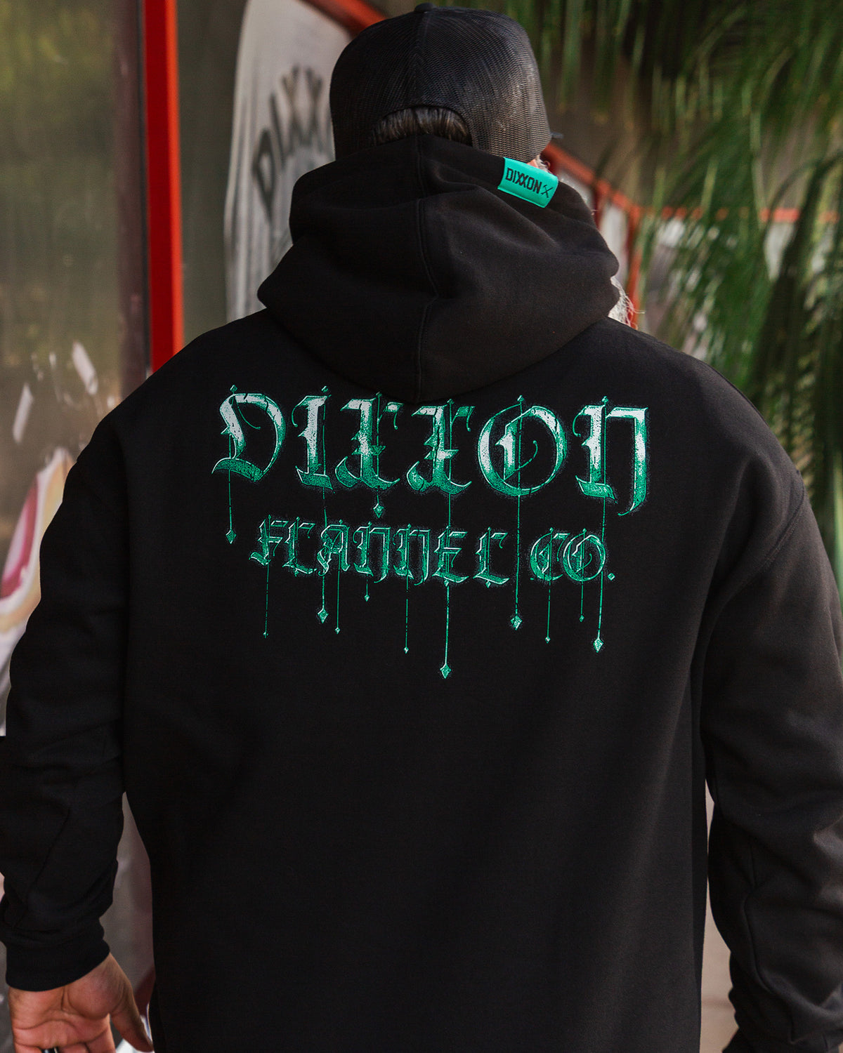 Teal Staking Claim Pullover Hoodie - Black view 2