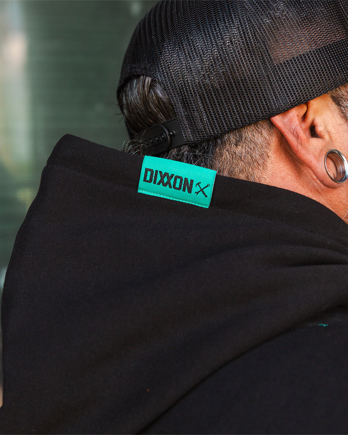 Teal Staking Claim Pullover Hoodie - Black view 4