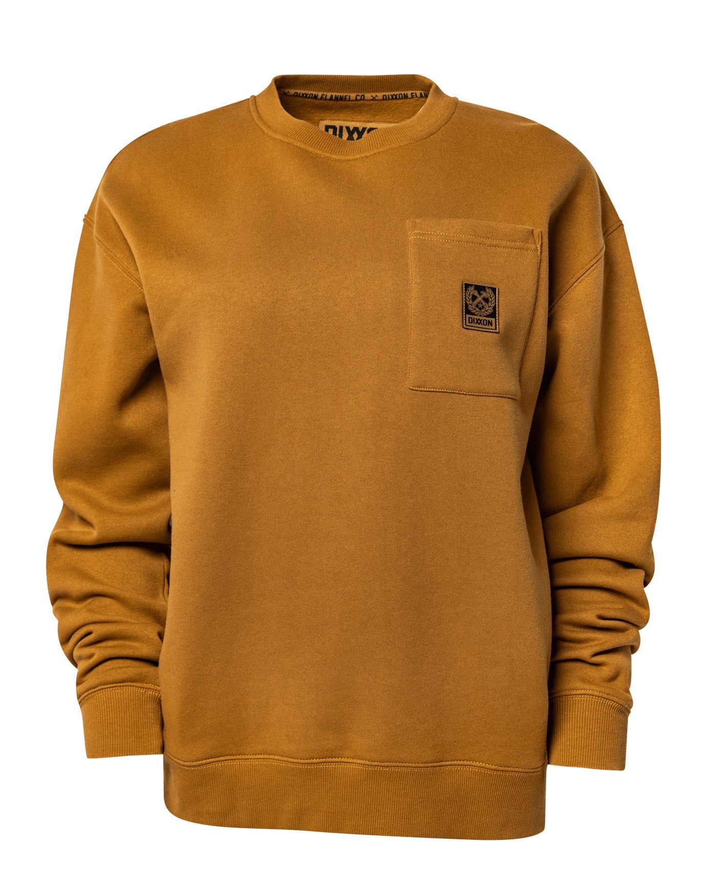 Women's Pocket Crewneck Sweatshirt - Camel - view 2