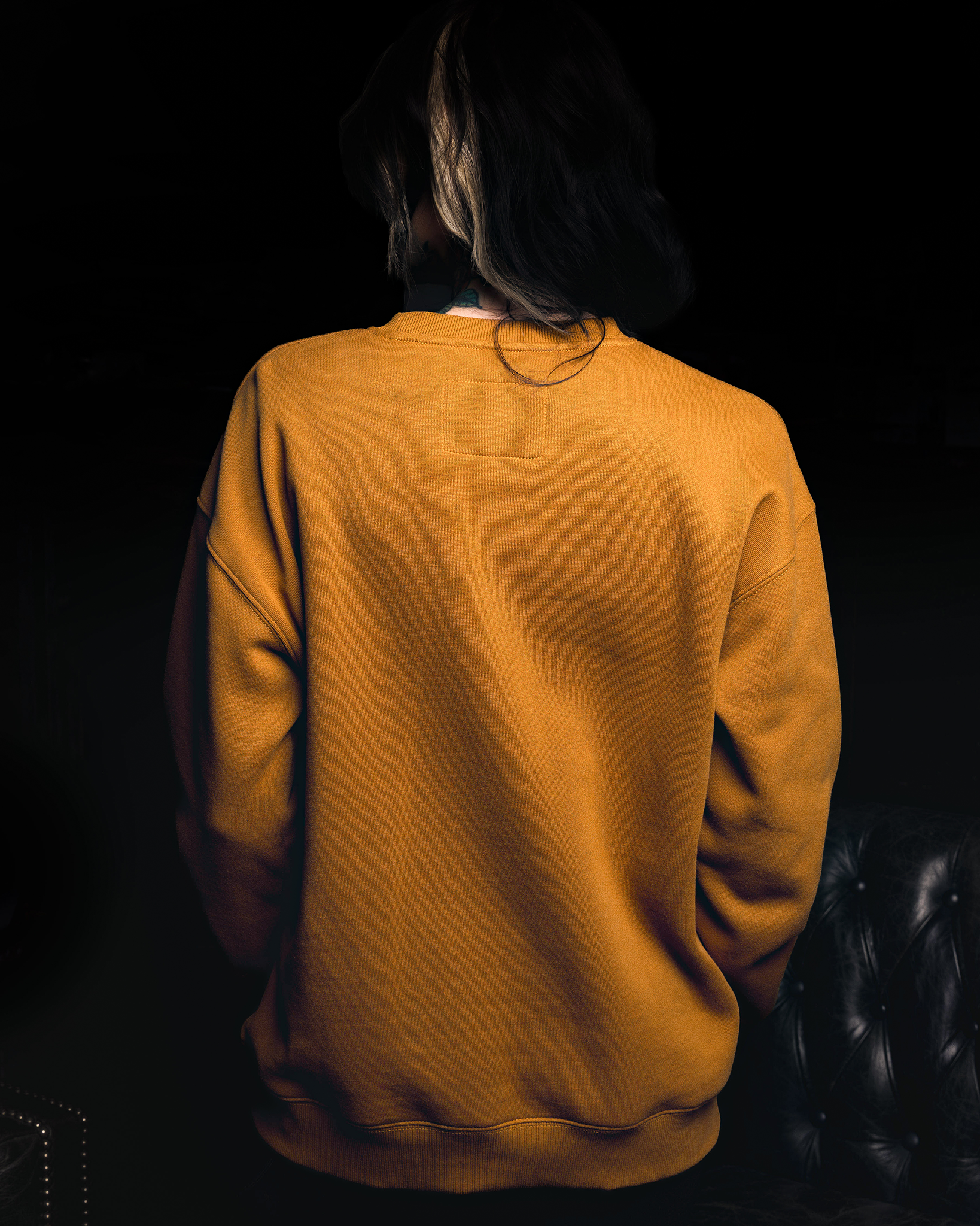 Women's Pocket Crewneck Sweatshirt - Camel - view 4