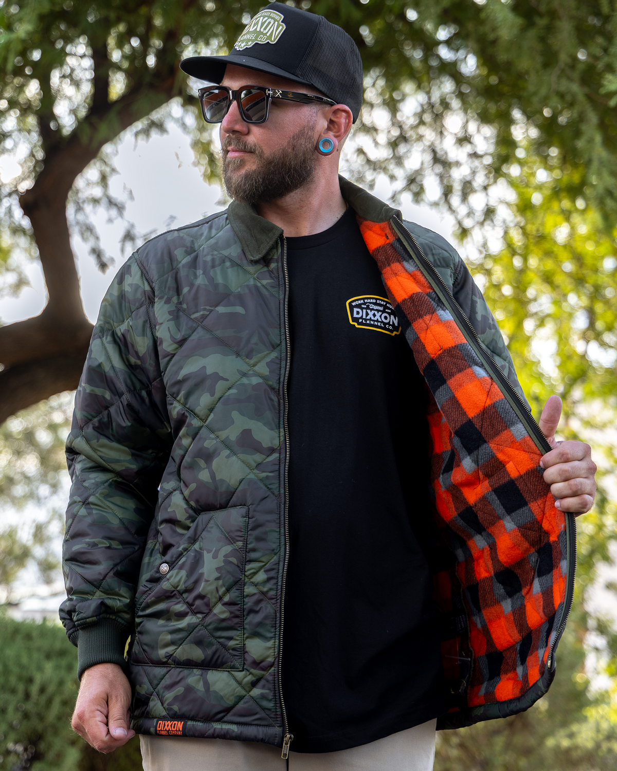 Woodland Diamond Stitch Quilted Jacket view 7