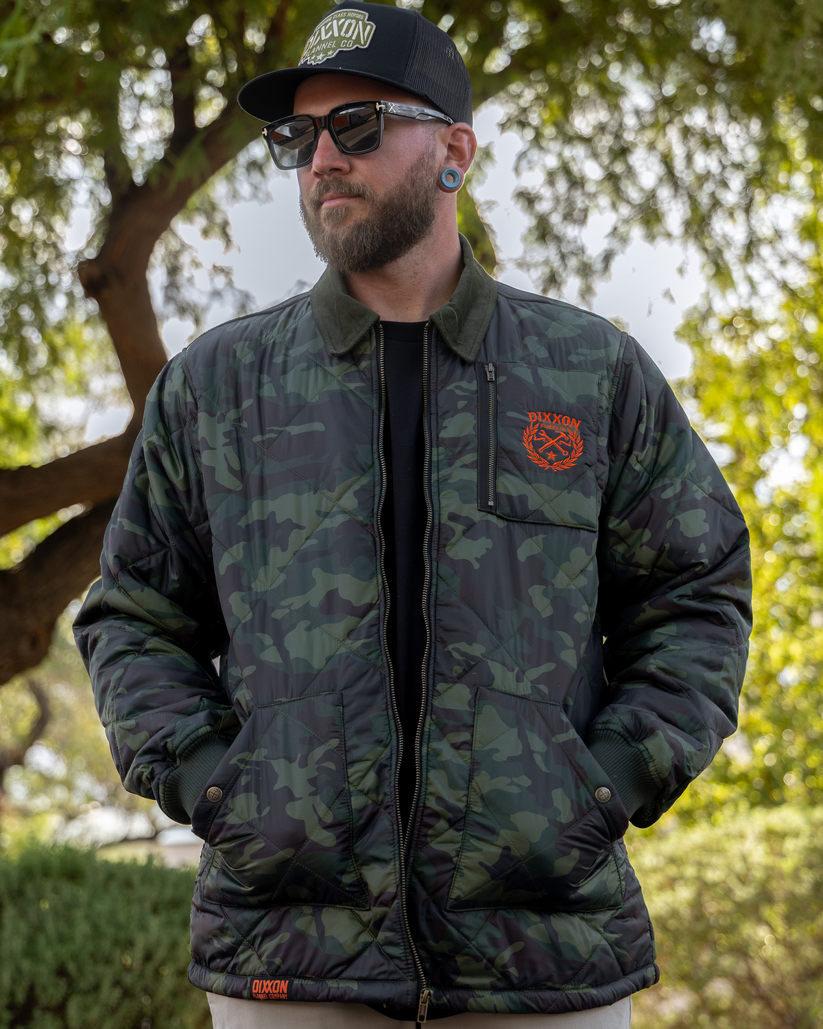 Woodland Diamond Stitch Quilted Jacket view 1