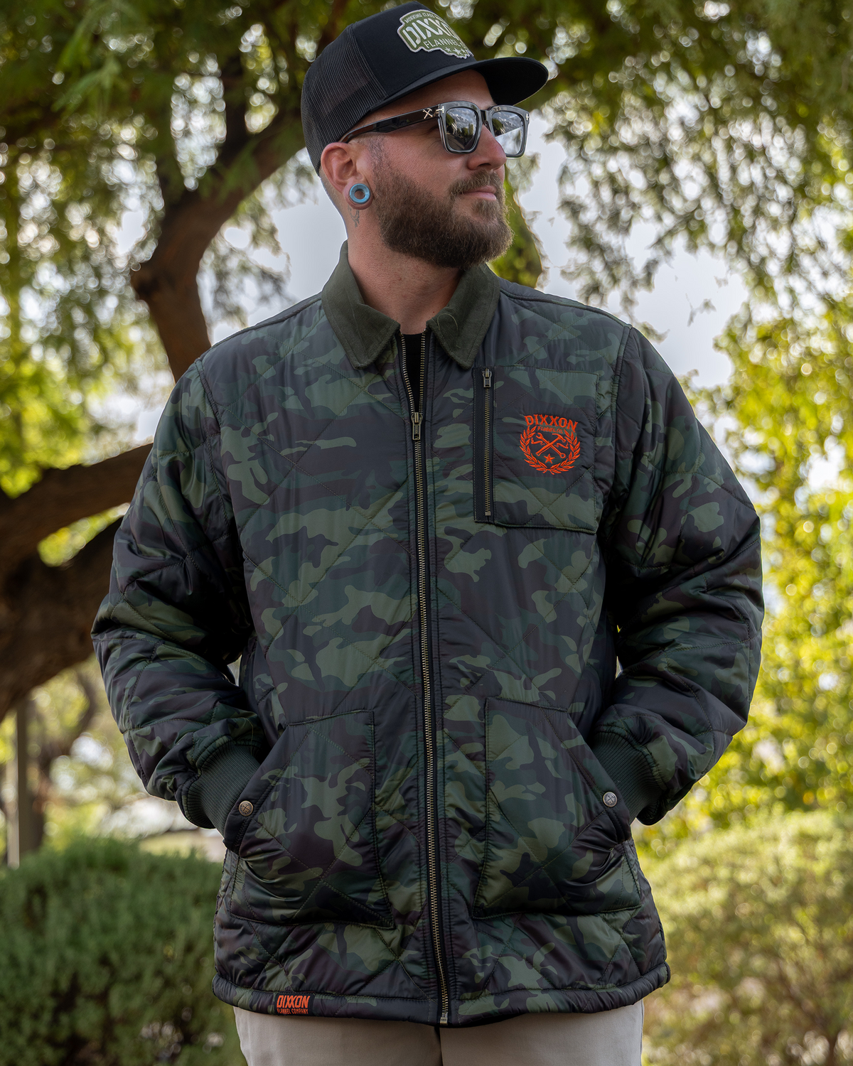 Woodland Diamond Stitch Quilted Jacket view 5