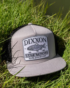 Bait & Tackle Flat Bill Trucker Snapback - White & Slate - Dixxon Flannel Co.