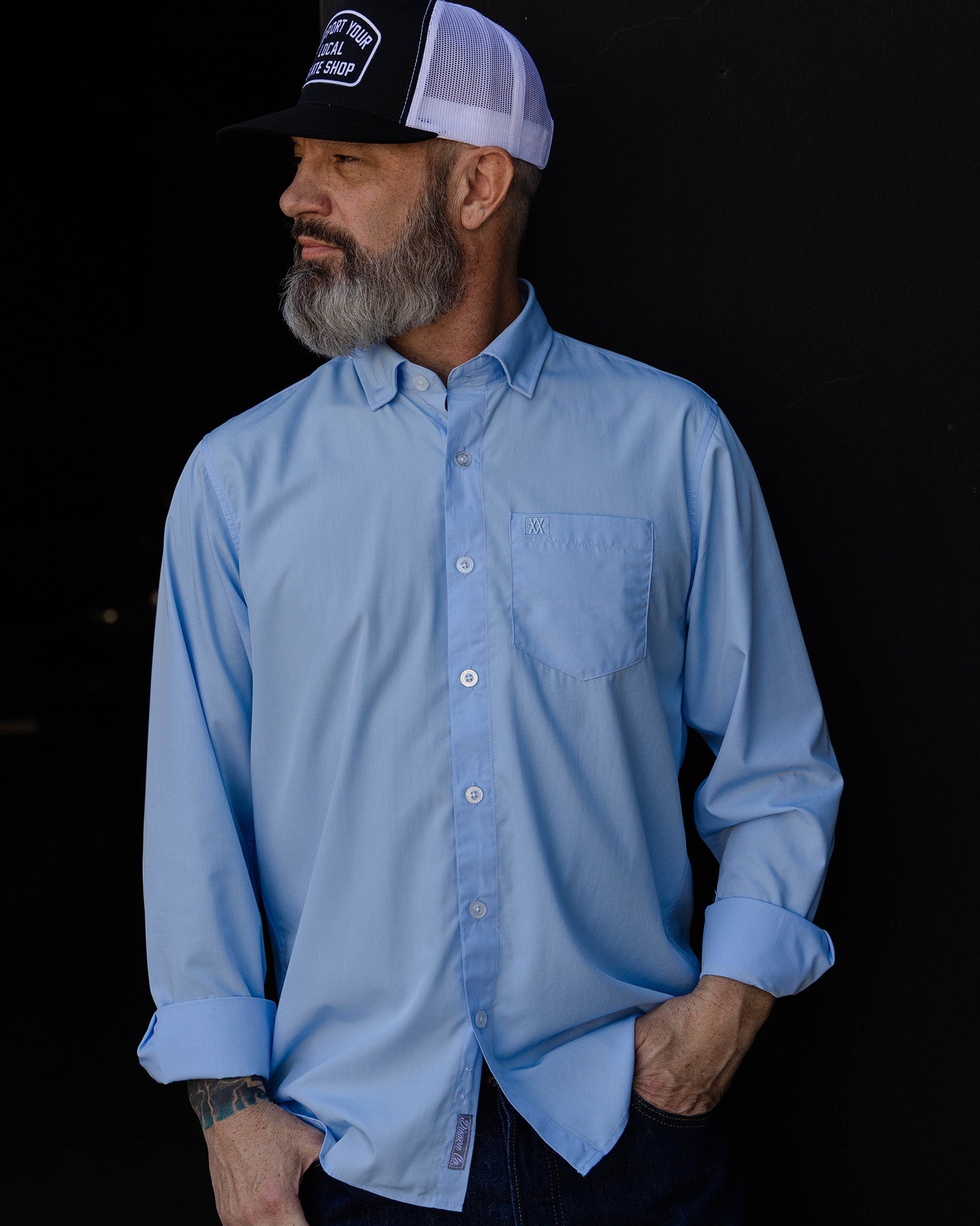 Bamboo Long Sleeve Dress Shirt 2.0 - Light Blue - Dixxon Flannel Co.