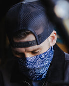 Bandana Neck Gaiter - Navy & White - Dixxon Flannel Co.