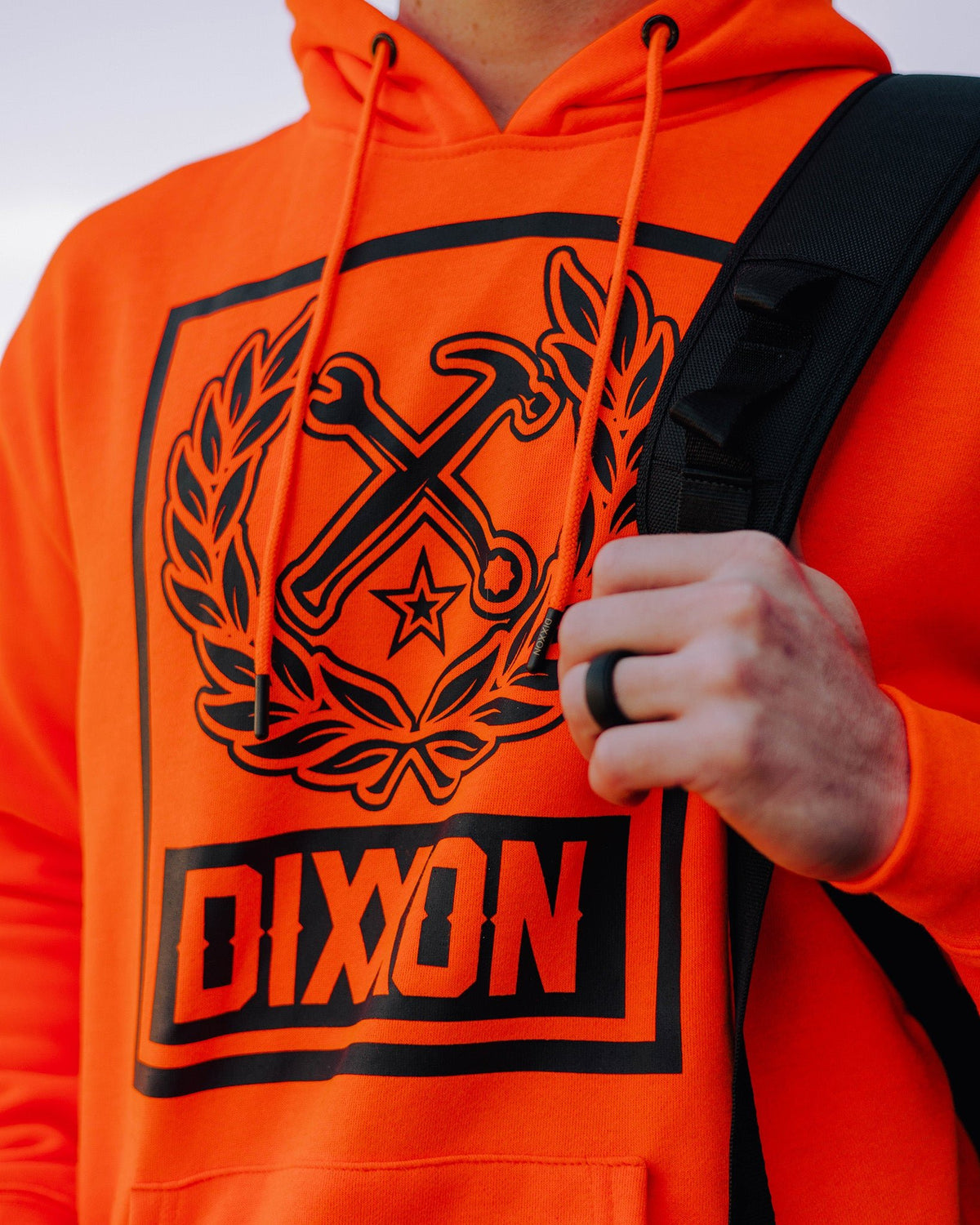 Black Box Crest Pullover Hoodie - Safety Orange - view 2