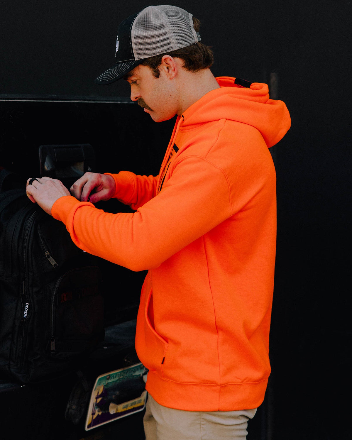 Black Box Crest Pullover Hoodie - Safety Orange - view 3