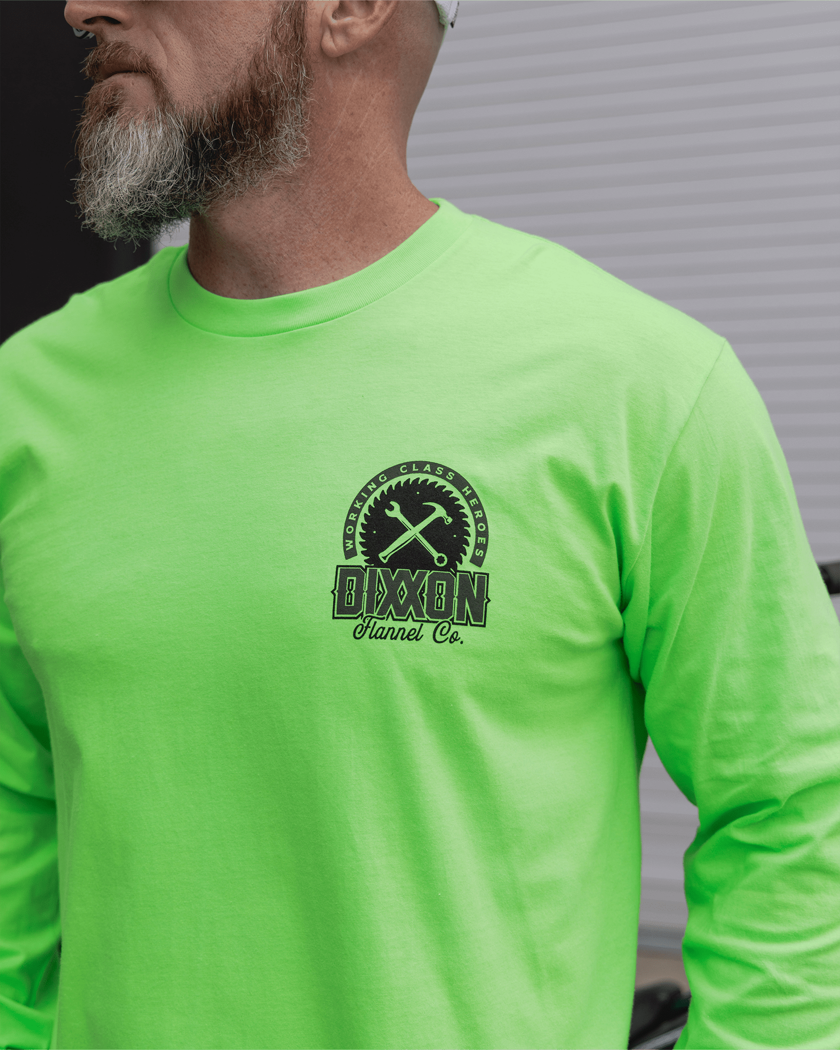 Black Buzz Hi Vis Long Sleeve T-Shirt - Safety Green - Dixxon Flannel Co.