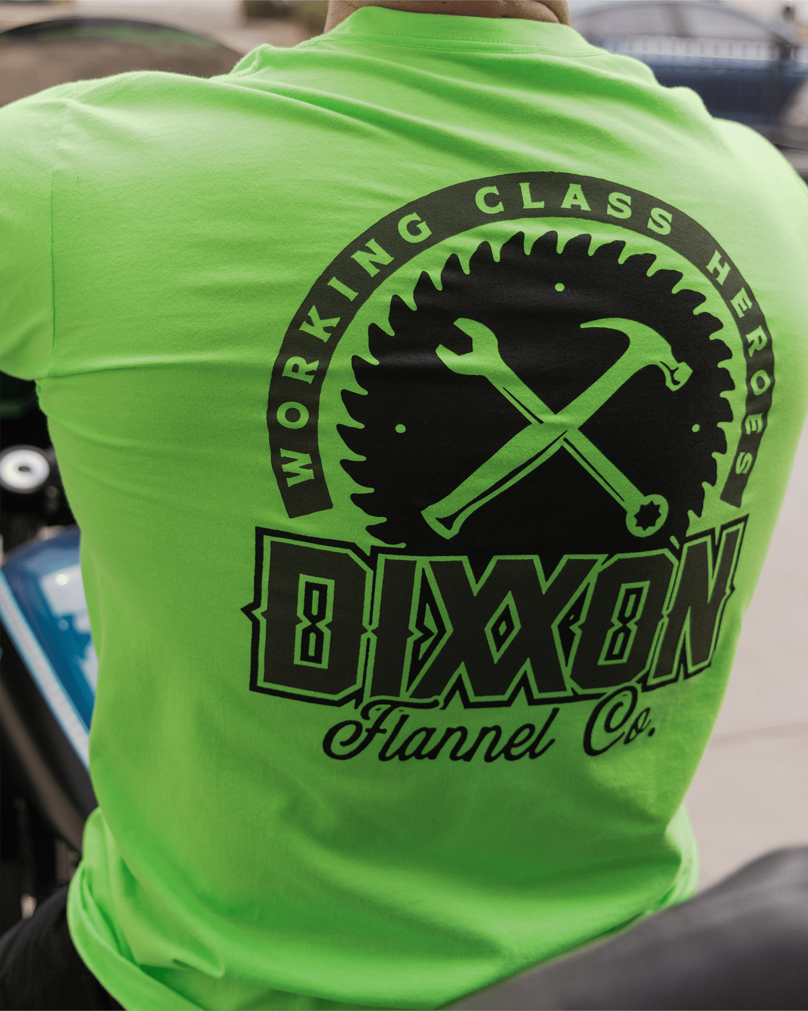 Black Buzz Hi Vis Long Sleeve T-Shirt - Safety Green - Dixxon Flannel Co.