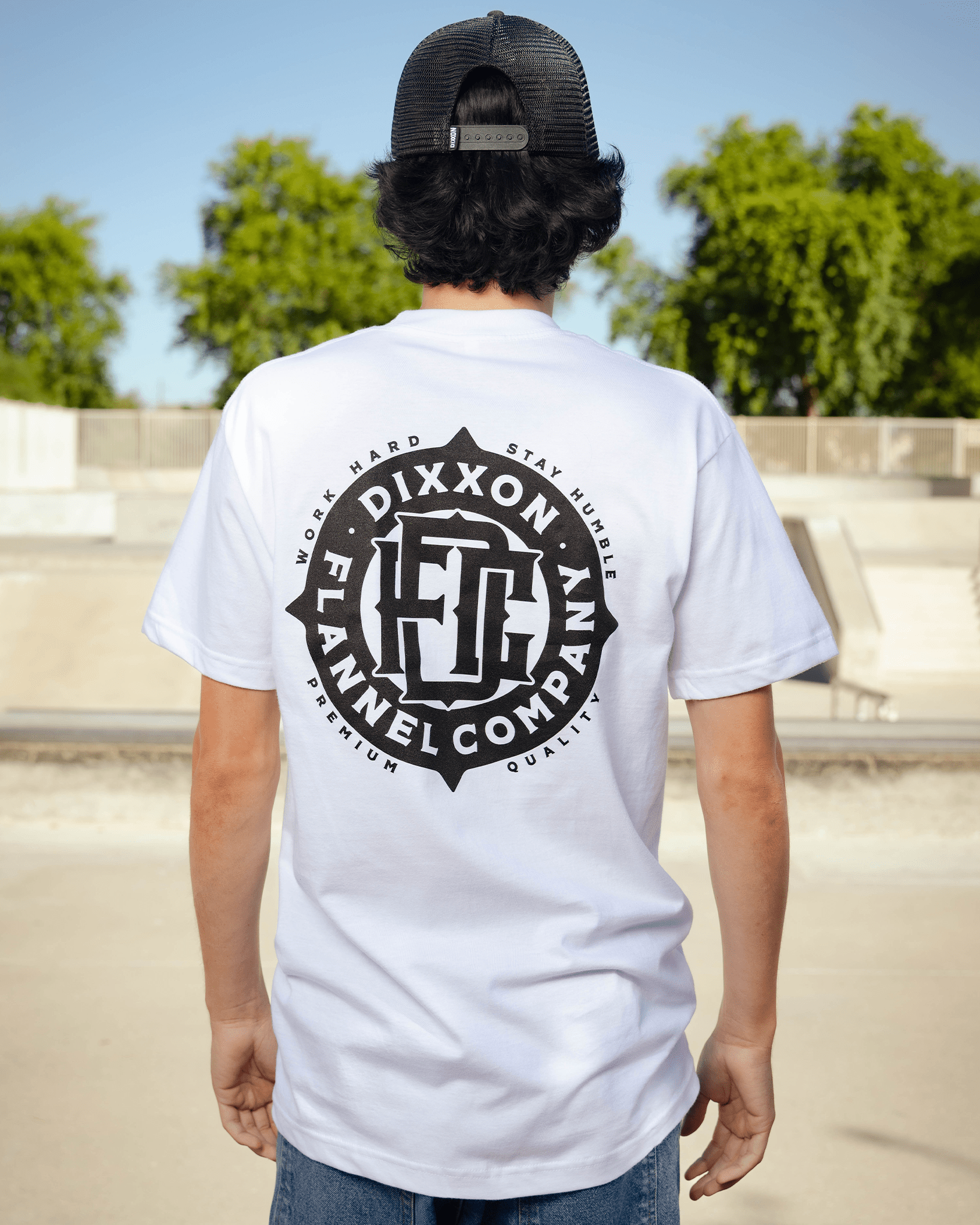 Black Compass T-Shirt - White - Dixxon Flannel Co.