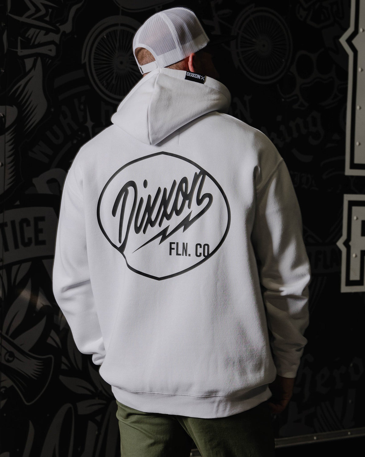 Black Esso Zip Up Hoodie - White - view 1