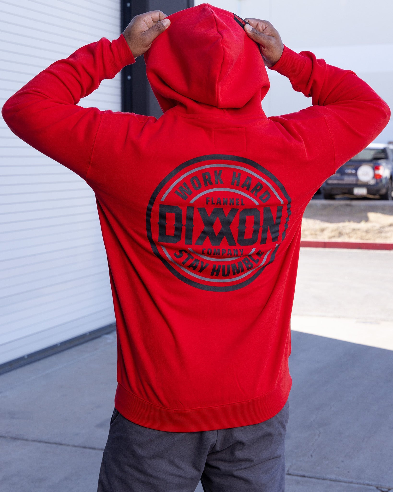 Black & Gray Nuevo Corpo Zip Up Hoodie - Red - Dixxon Flannel Co.