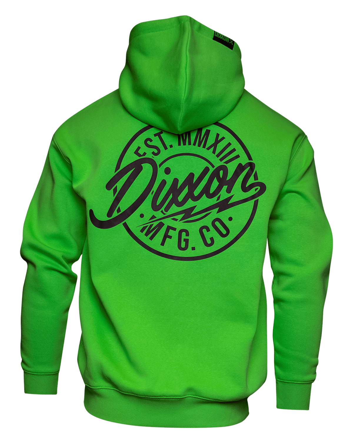 Black MFG Badge Zip Up Hoodie - Safety Green - view 2