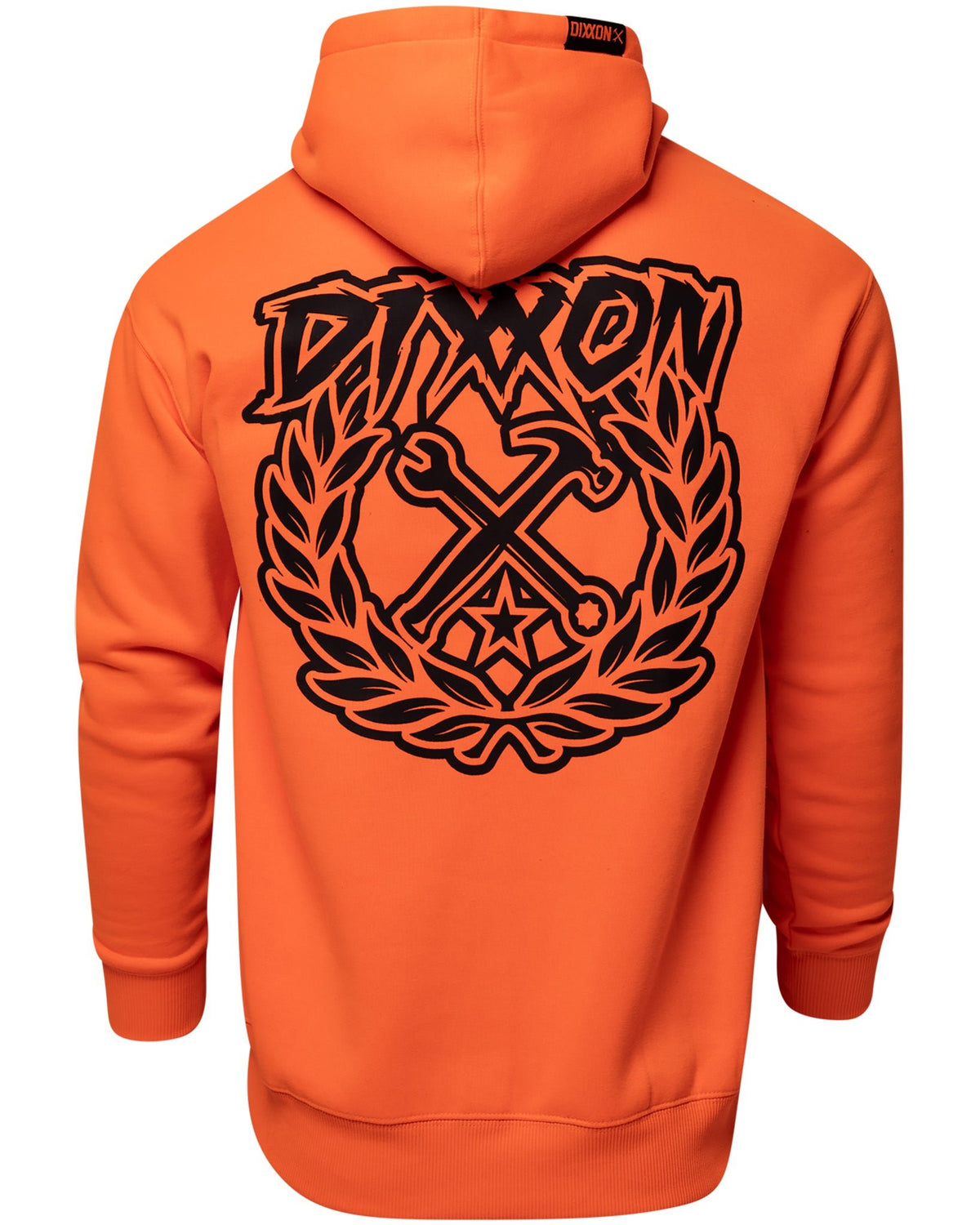 Black Party Crest Pullover Hoodie - Safety Orange - view 2