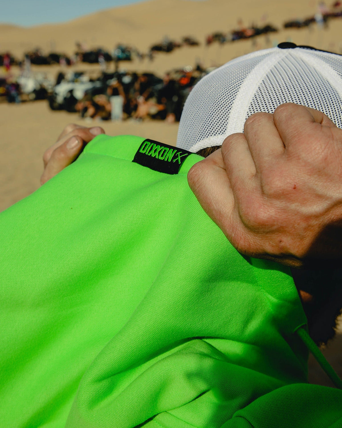 Black Quality Goods Zip Up Hoodie - Safety Green - view 6