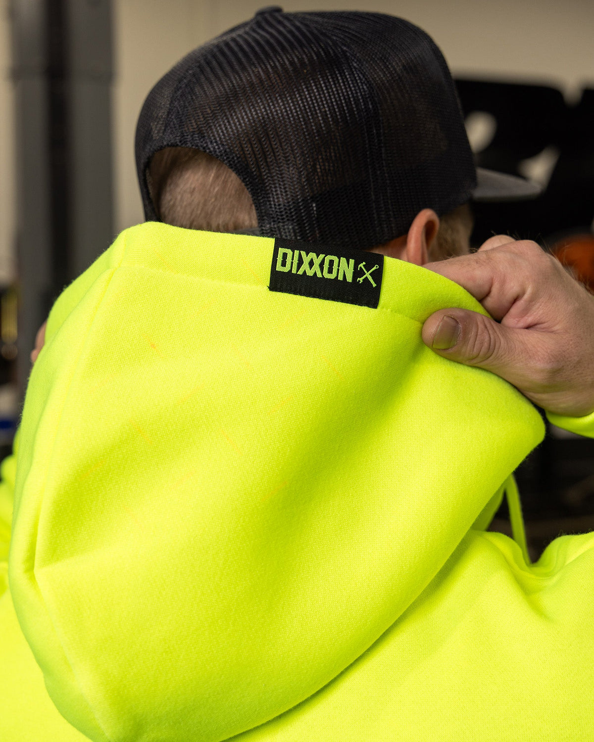 Black Quality Goods Zip Up Hoodie - Safety Yellow - view 5