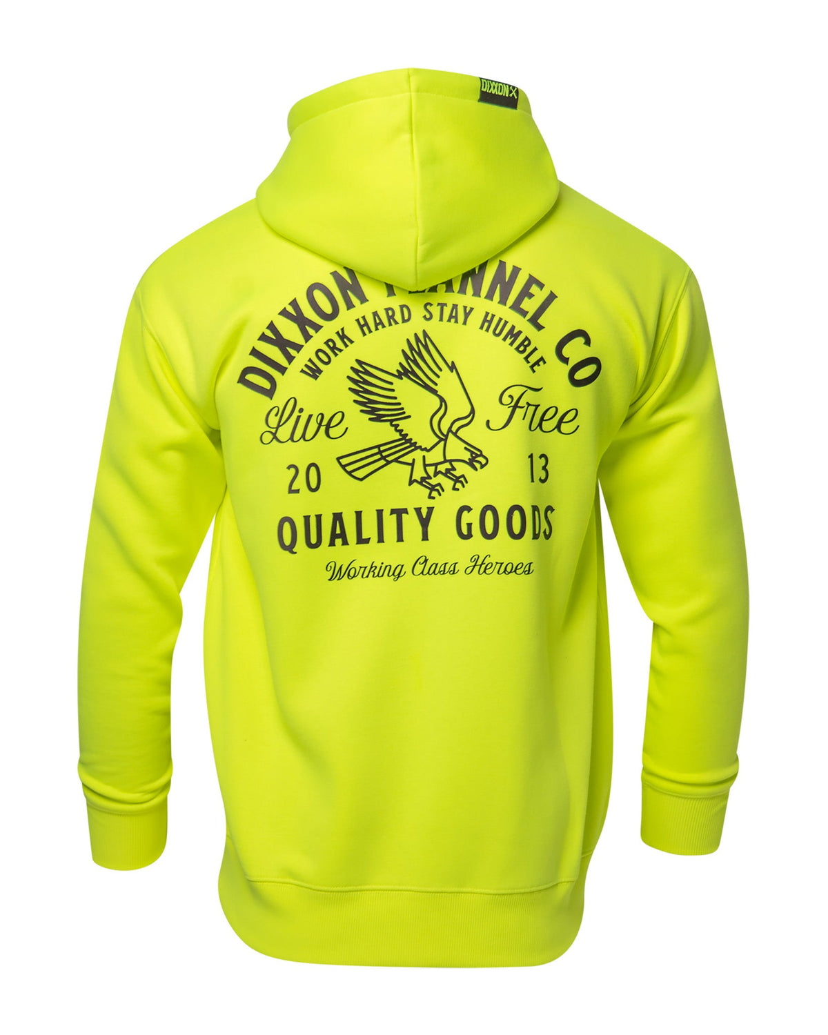 Black Quality Goods Zip Up Hoodie - Safety Yellow - view 2