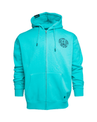 Black Salty Crest Zip Up Hoodie - Tiffany - Dixxon Flannel Co.