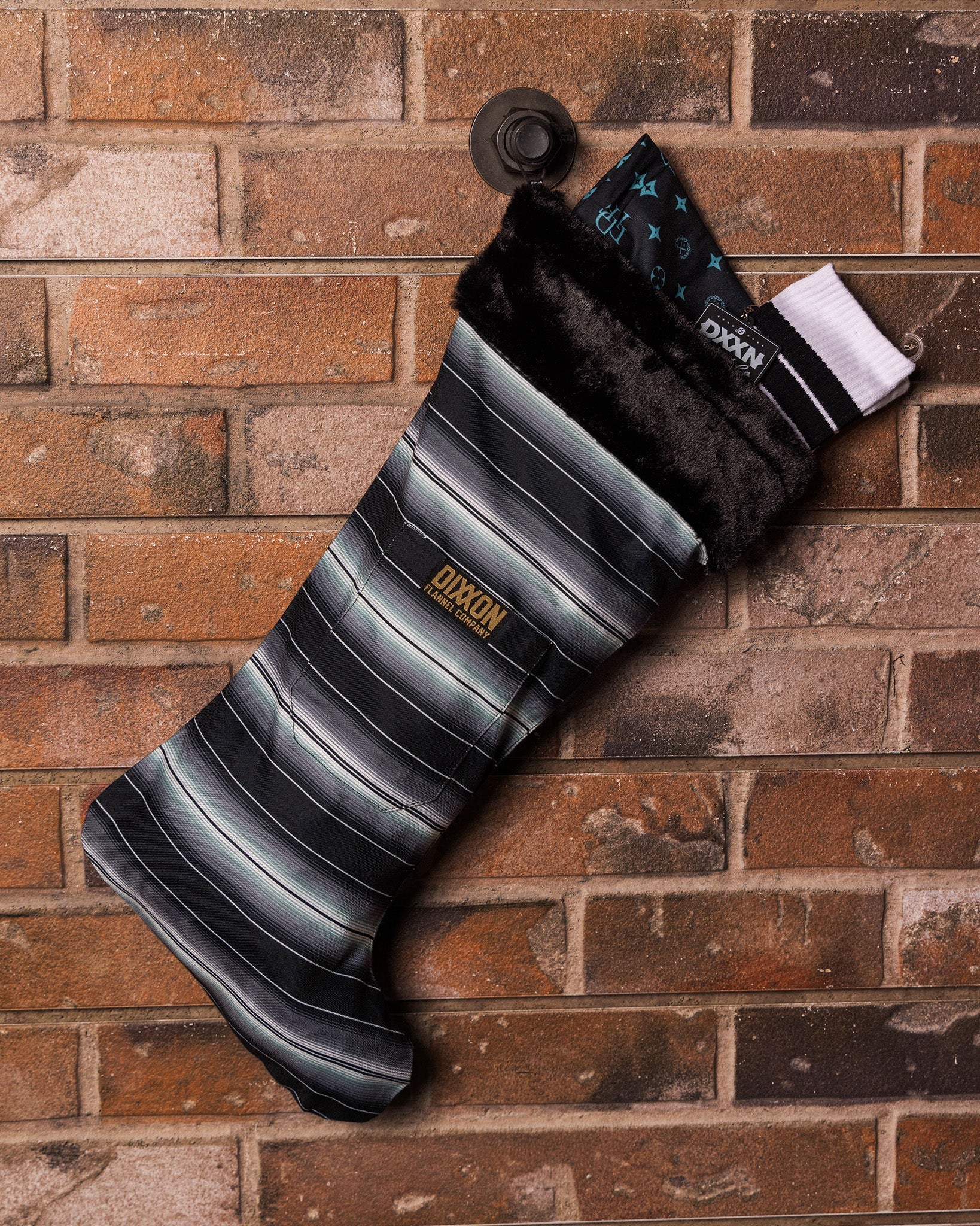 Black Serape Christmas Stocking - Dixxon Flannel Co.