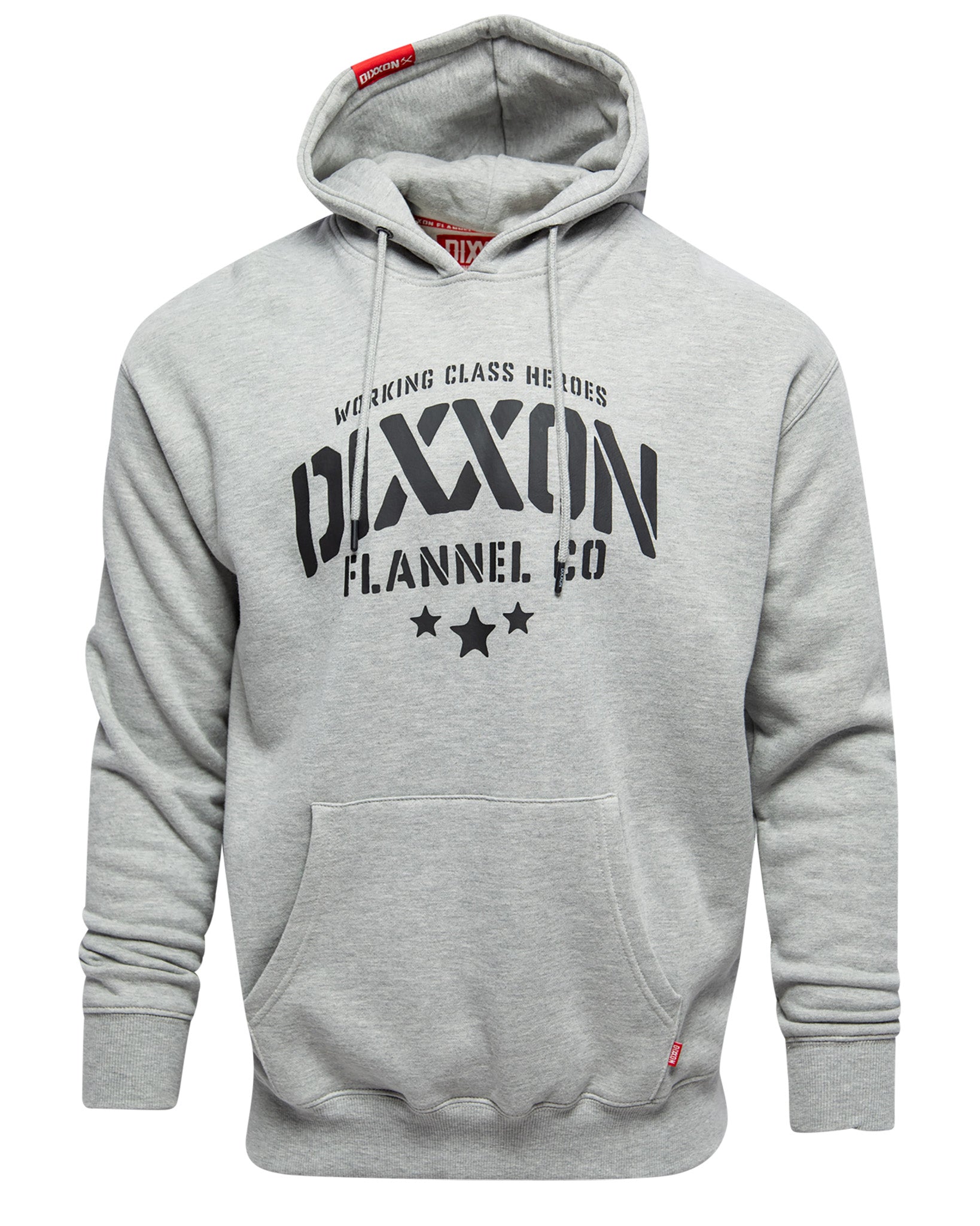 Black Stencil Pullover Hoodie - Heather Gray - Dixxon Flannel Co.