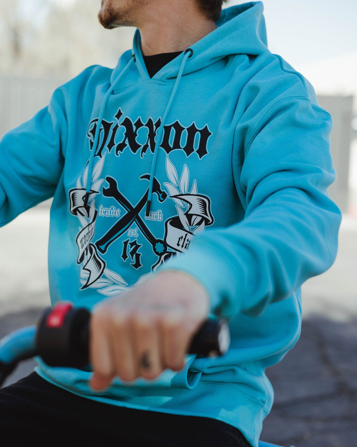 Black & White Award Crest Pullover Hoodie - Tiffany - view 5