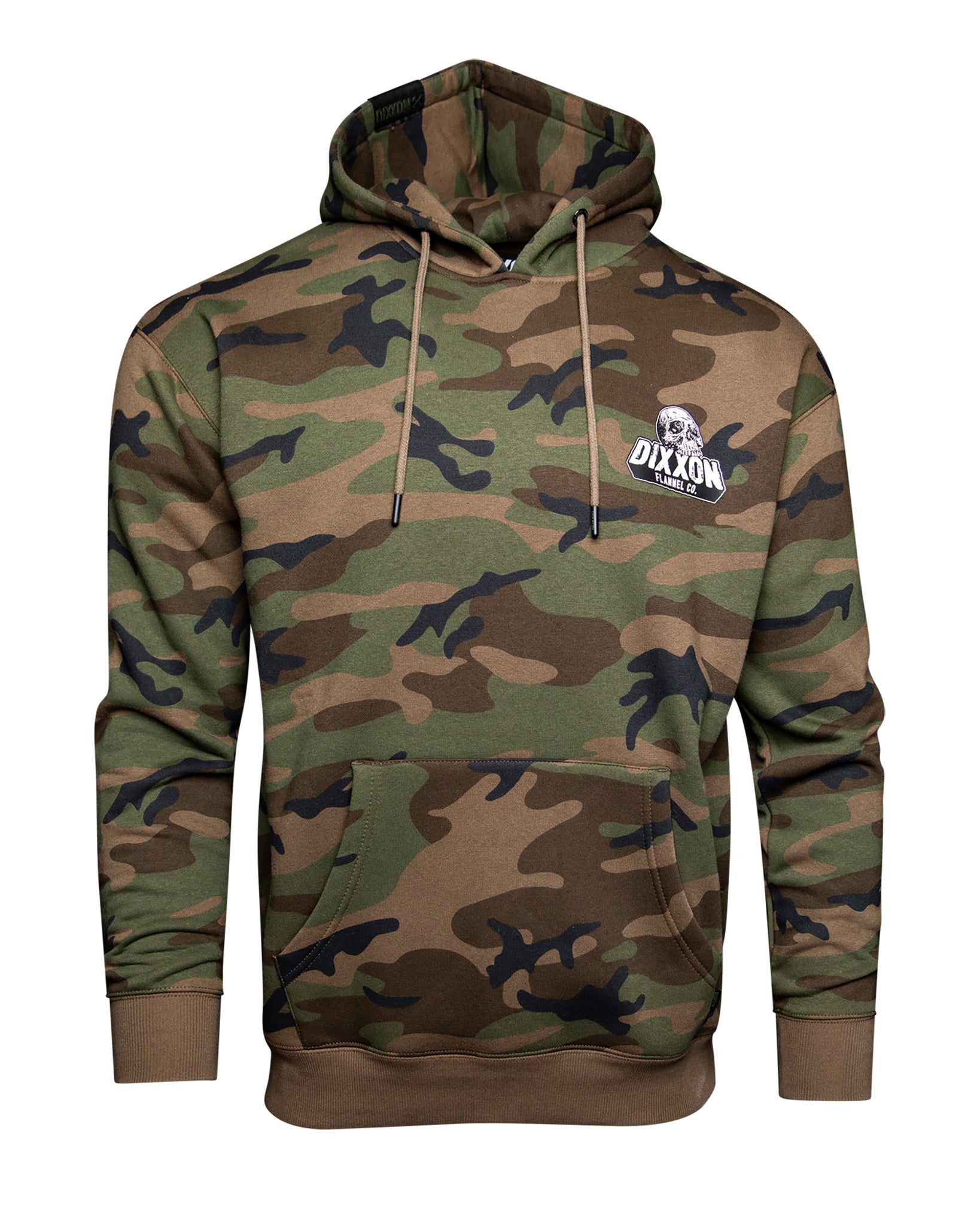 Black & White Valhalla Pullover Hoodie - Green Camo - Dixxon Flannel Co.