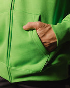 Black Working Class Logo Zip Up Hoodie - Safety Green - Dixxon Flannel Co.