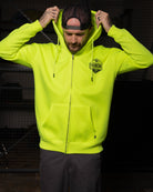 Black Working Class Logo Zip Up Hoodie - Safety Yellow - Dixxon Flannel Co.