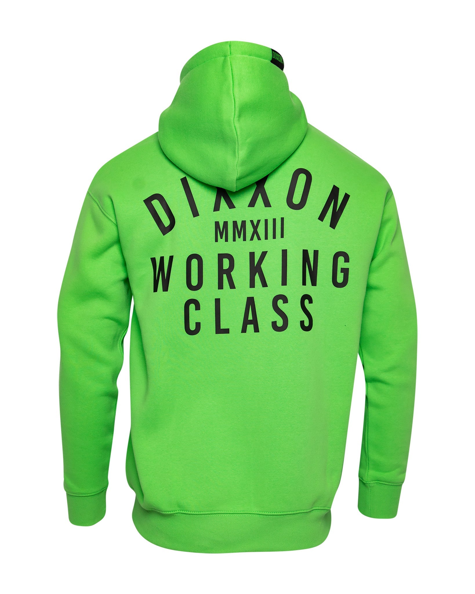 Black Working Class Zip Up Hoodie - Safety Green - Dixxon Flannel Co.