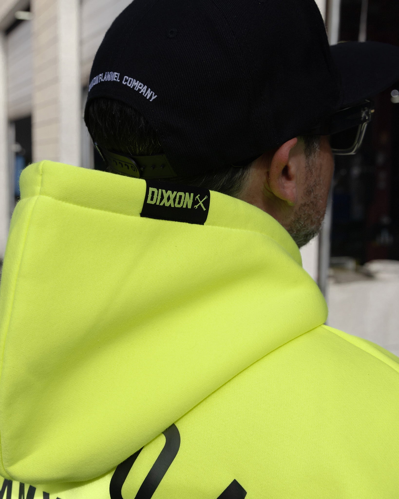 Black Working Class Zip Up Hoodie - Safety Yellow - Dixxon Flannel Co.