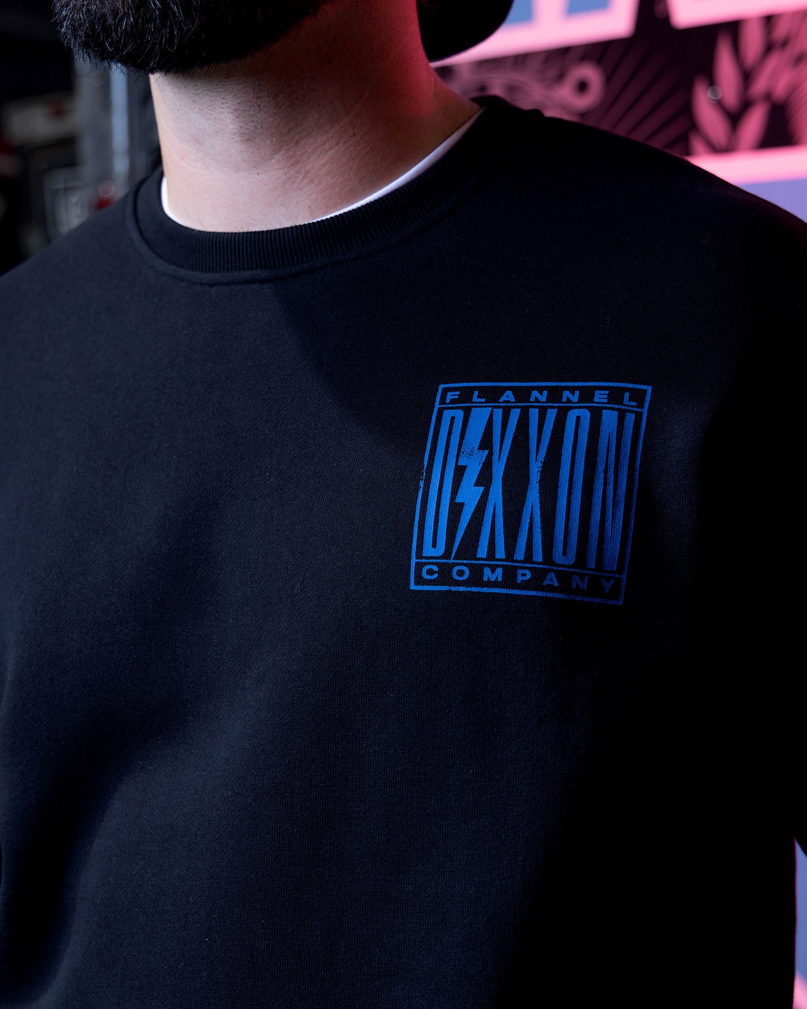 Blue Charged Crewneck Sweatshirt - Black - Dixxon Flannel Co.