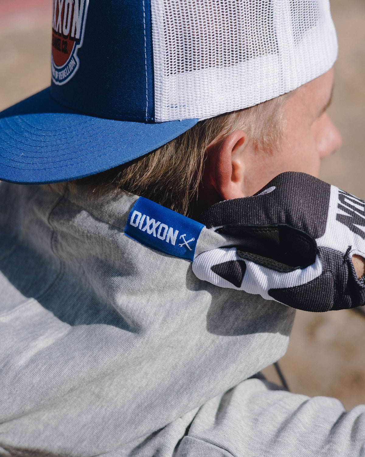 Blue Crest Lightweight Pullover Hoodie - Heather Gray - view 3